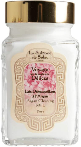 Soins visage éclat instantané lait demaquillant argan rose 100ml